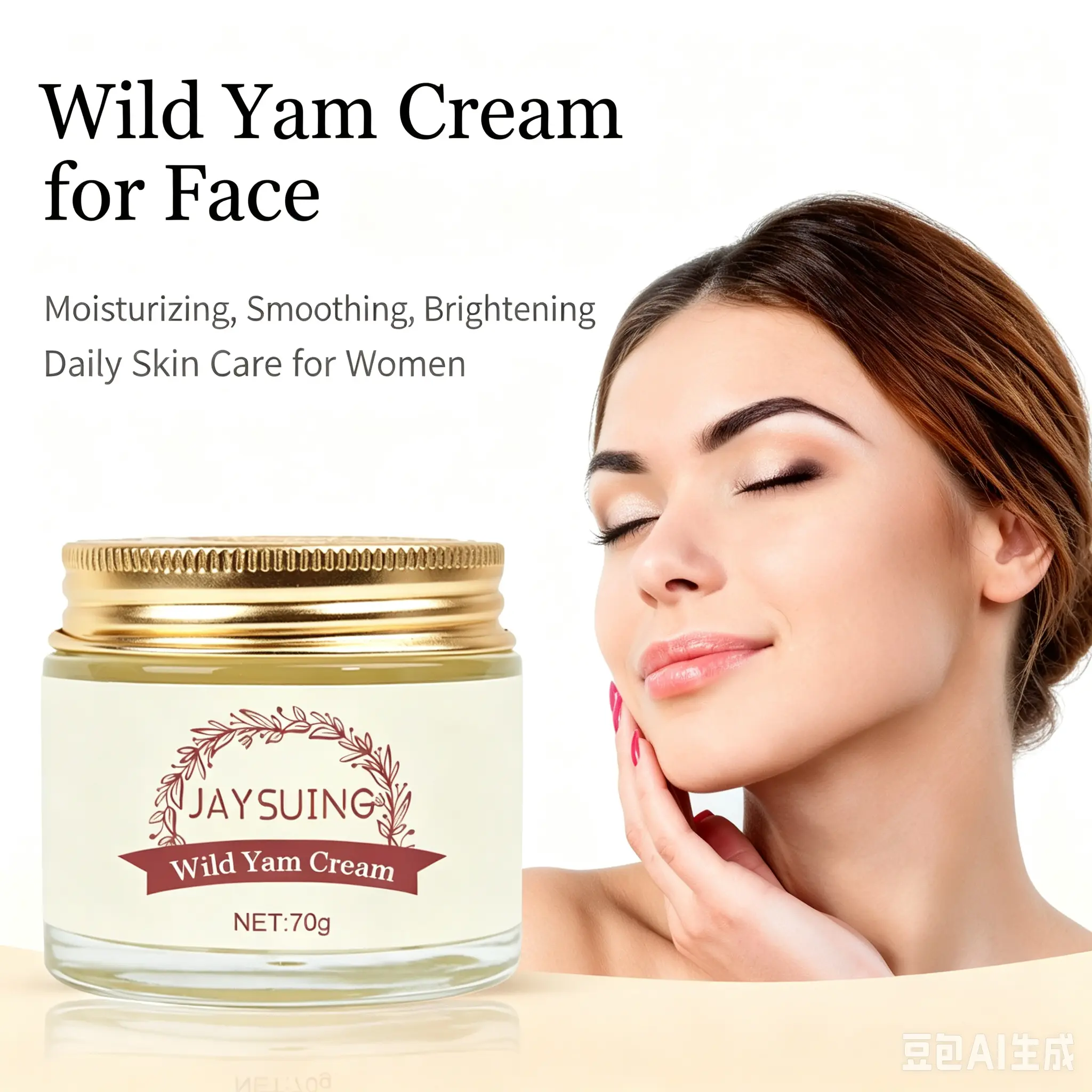 Wild Yam Moisturizing Firming Cream: Improves dry lines, soothes dryness, softens fine lines, nourishes skin for a smooth and radiant complexion.Deeply hydrates and repairs, suitable for all over body use.