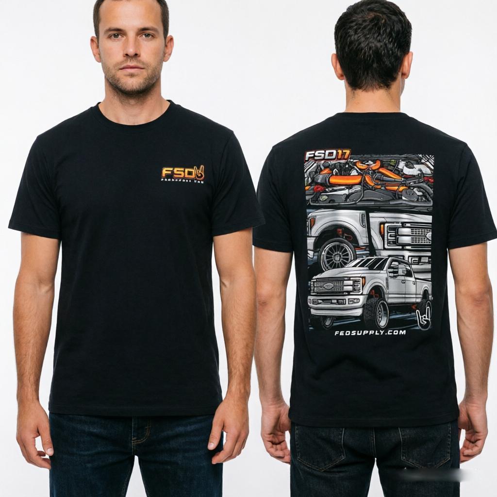 FSD Supply Diesel Truck Graphic Tee, Custom Build Shirt for Performance & Truck Enthusiasts