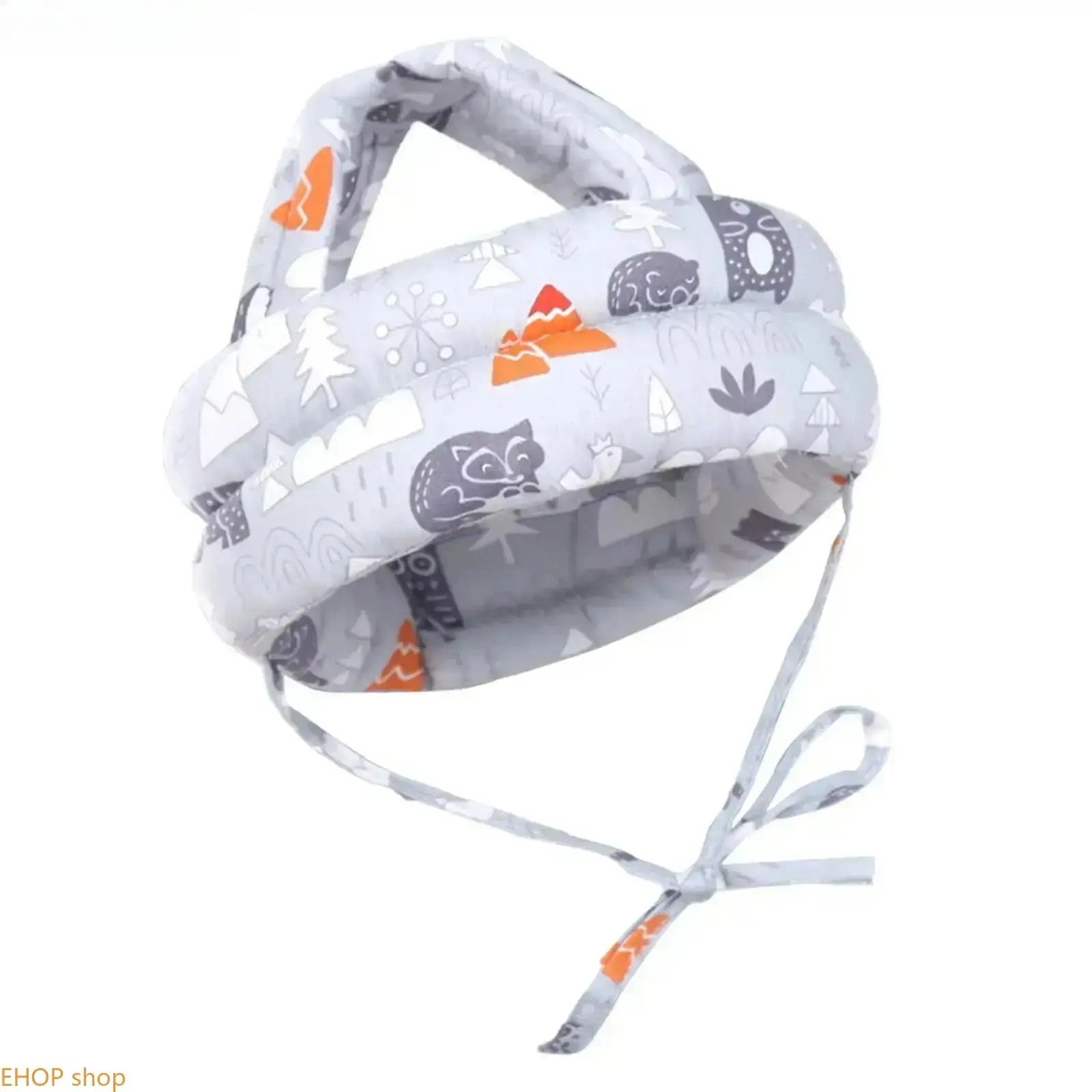 Soft Padded Cotton Safety Head Cap Lightweight Adjustable Shockproof Bumper Helmet Breathable Protective Hat For Crawling Walking Indoor Play Anti Collision Comfort Protective Gear Daily Household Use