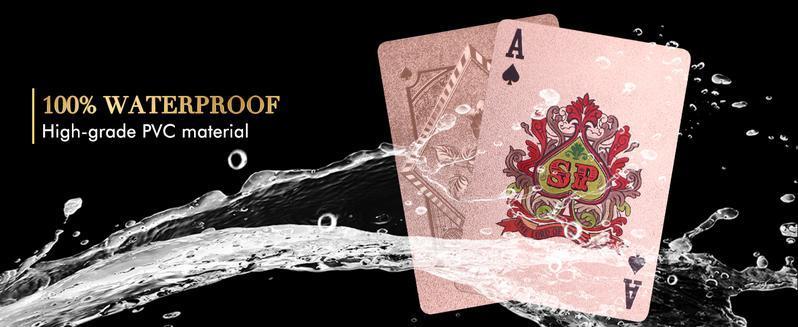 Luxury Waterproof Playing Cards – Champagne Rose Pink Diamond Poker Deck, Perfect for Christmas Gifts & Game Night