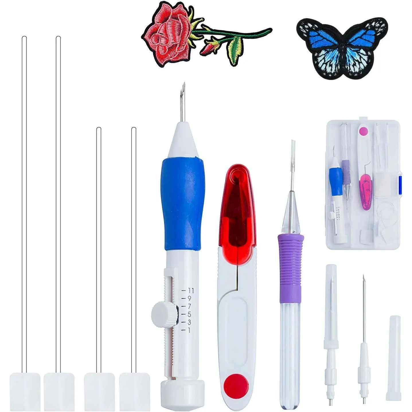 Magic Embroidery Pen Set - Punch  for Embroidery Threaders DIY Sewing