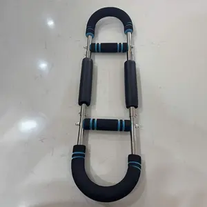 Adjustable Spring Fitness Barbell, Home Strength Training, Lightweight Design, Multiple Resistance Levels, Portable and Space-Saving