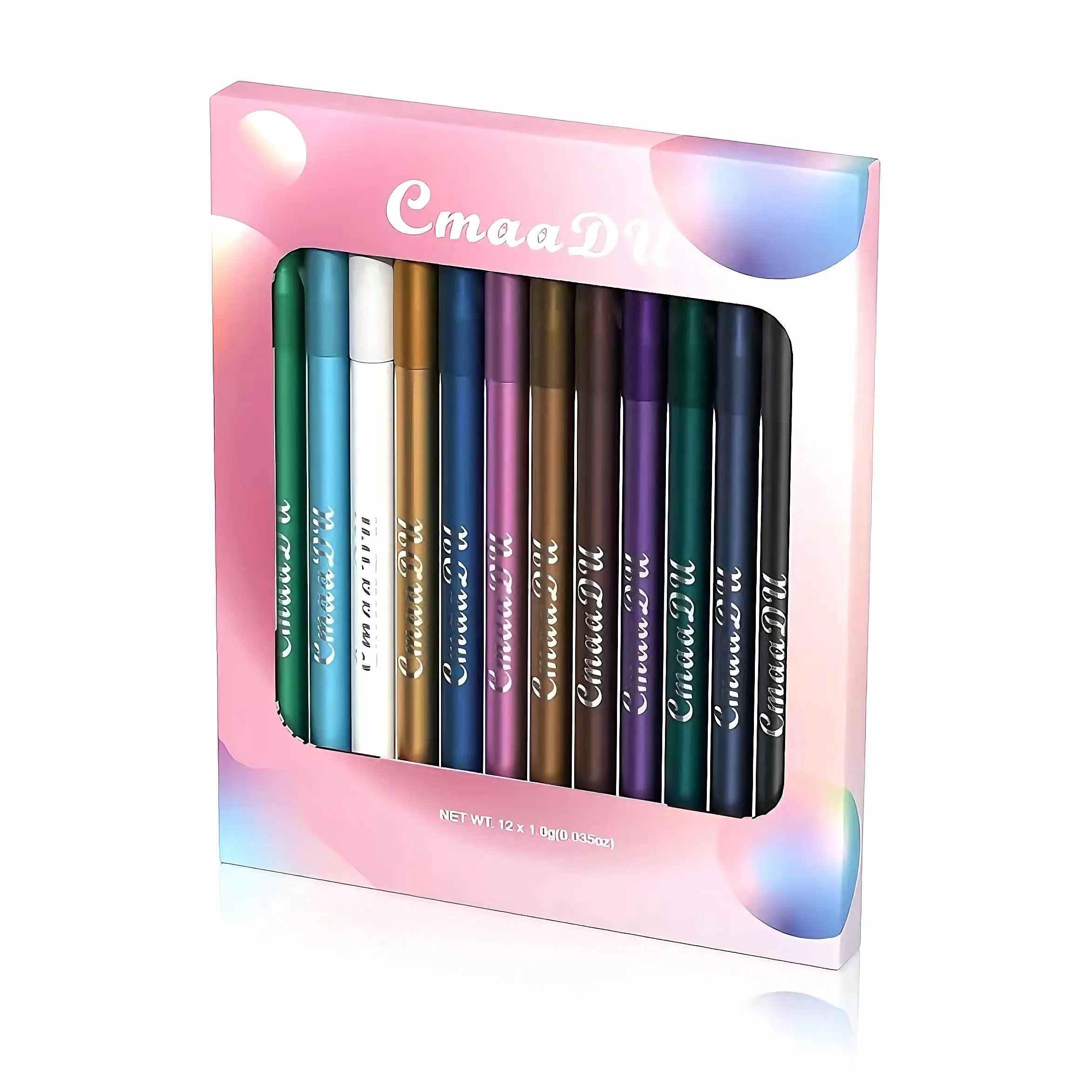 12 Color Eyeliner Pen (12pcs/set), Long Lasting Eyeliner Pencil, Easy Coloring Eye Makeup Pen, Eyeliner For Waterline, Professional Daily Makeup Accessories, Eye Makeup Product, Cosmetic