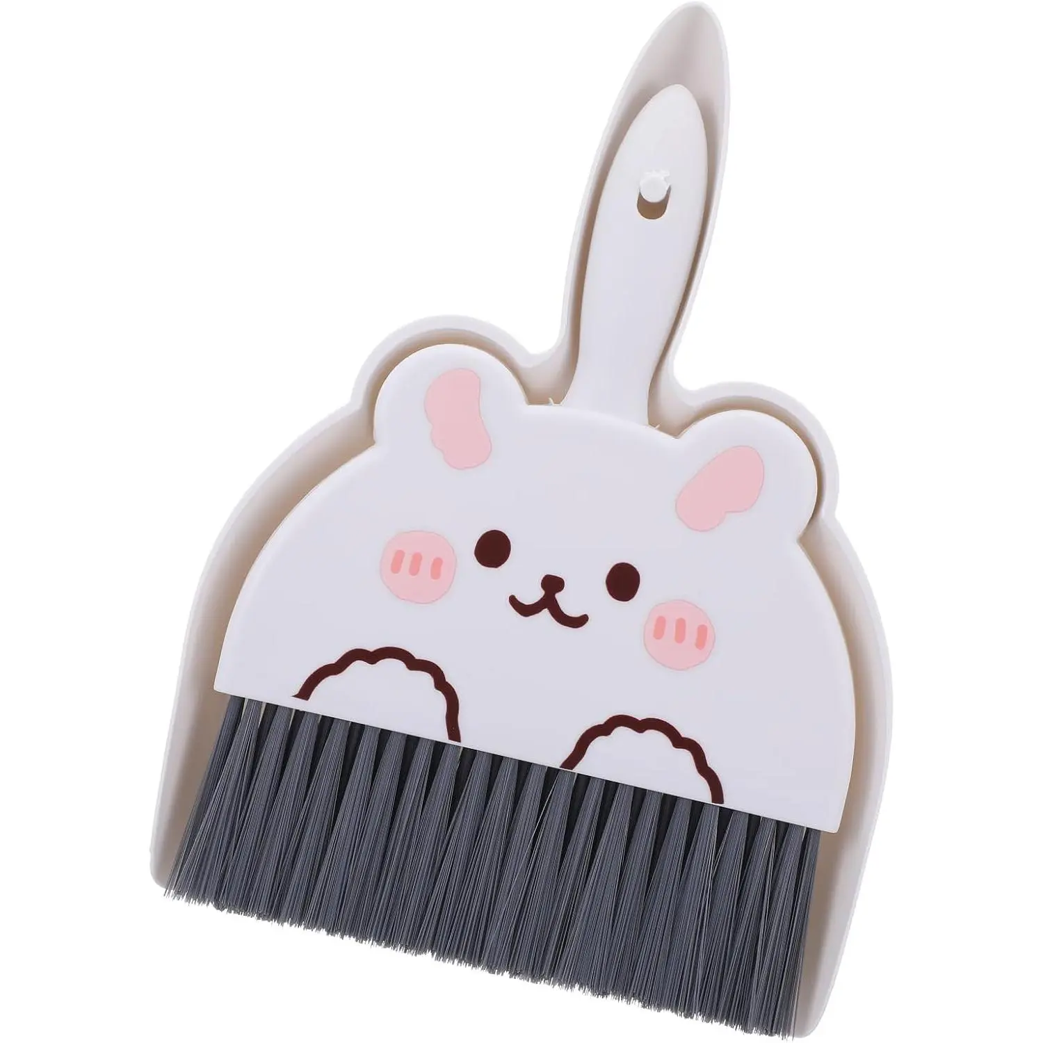 Upgrade Small White Broom and Dustpan Set, Hand Dustpan and Brush Set, Cute White Mini Broom and Dust pan Sets, Little Dust Pan for  Use Tabletop Debris Cleaning  Guinea Pig Cages