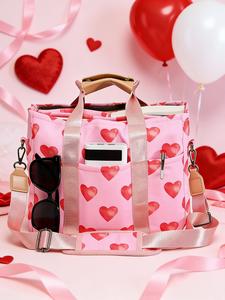 floral print tote bag, large capacity multi-compartment handbag, lightweight outing fashion mommy bag, women's adjustable straps bag, lunch box bag, work bags, shopper handbag, commuter tote bag