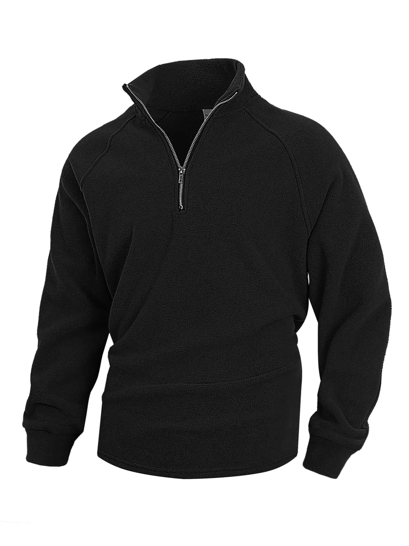 Men's Waffle Blazer with Half-Zip and Stand-Up Collar Sweater - Loose Texture Casual Hooded Top - Versatile for Commuting and Daily Wear