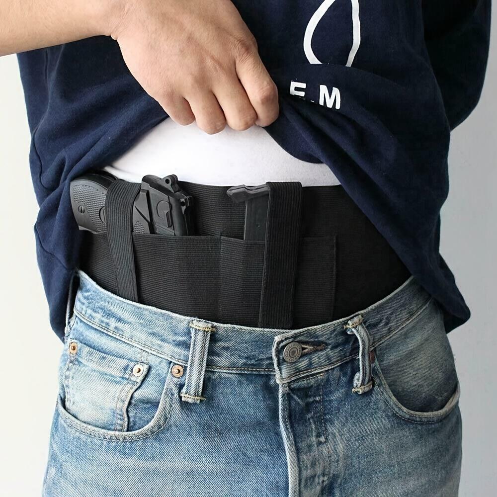 Concealed Carry Belly Band Holster, Left/Right Hand Holster, With Magazine Pouch Concealed Carry Belly Band Holster, Left/Right Hand Holster, With Magazine Pouch