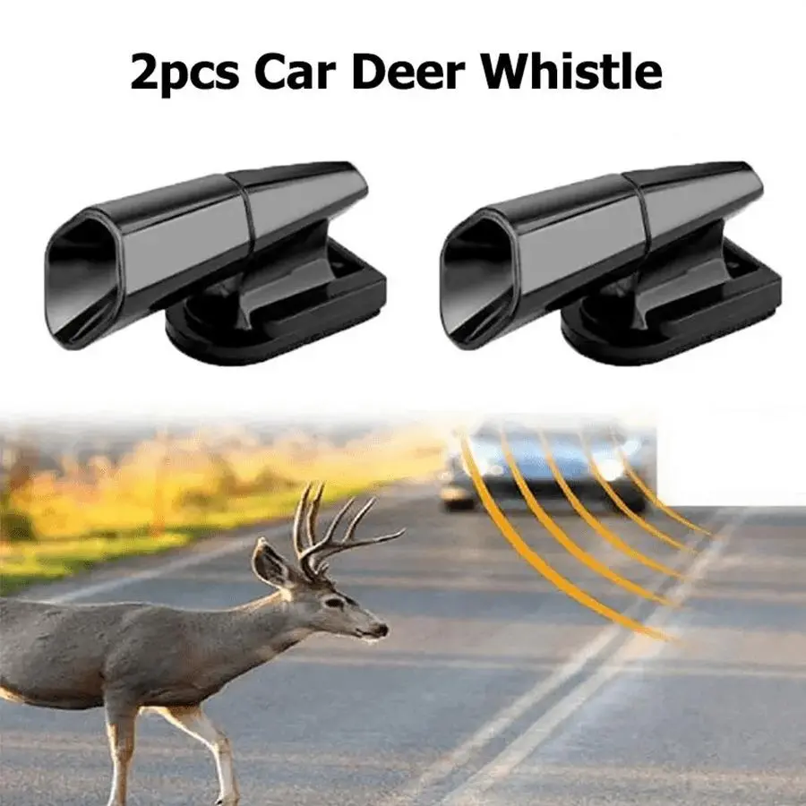 Vehicle Safety Deer Warning Device with Adhesive Tape, Car Horn Sensor Animal Deterrent Alarm, Universal Fit for Suv Truck Motorcycle, Road and Outdoor Camping Use