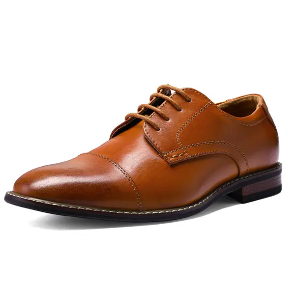 Men's Lace-Up Oxford Dress Shoes, Business Formal Casual Flats With Removable Insole, Father's Day Gift TikTokShopSummerSale