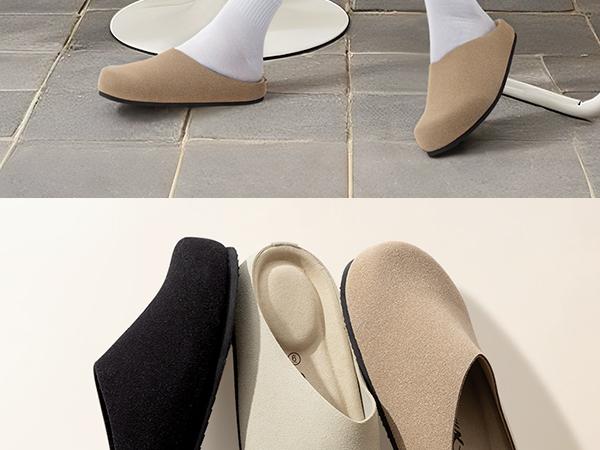 Athlefit Women's Slip On Suede Clogs Comfortable Cork Footbed Mules Shoes with Arch Support for Nurse Work Outdoor Travel Brown Footwear Athlefit Women's Slip On Suede Clogs Comfortable Cork Footbed Mules Shoes with Arch Support for Nurse Work Outdoor Travel Brown Footwear