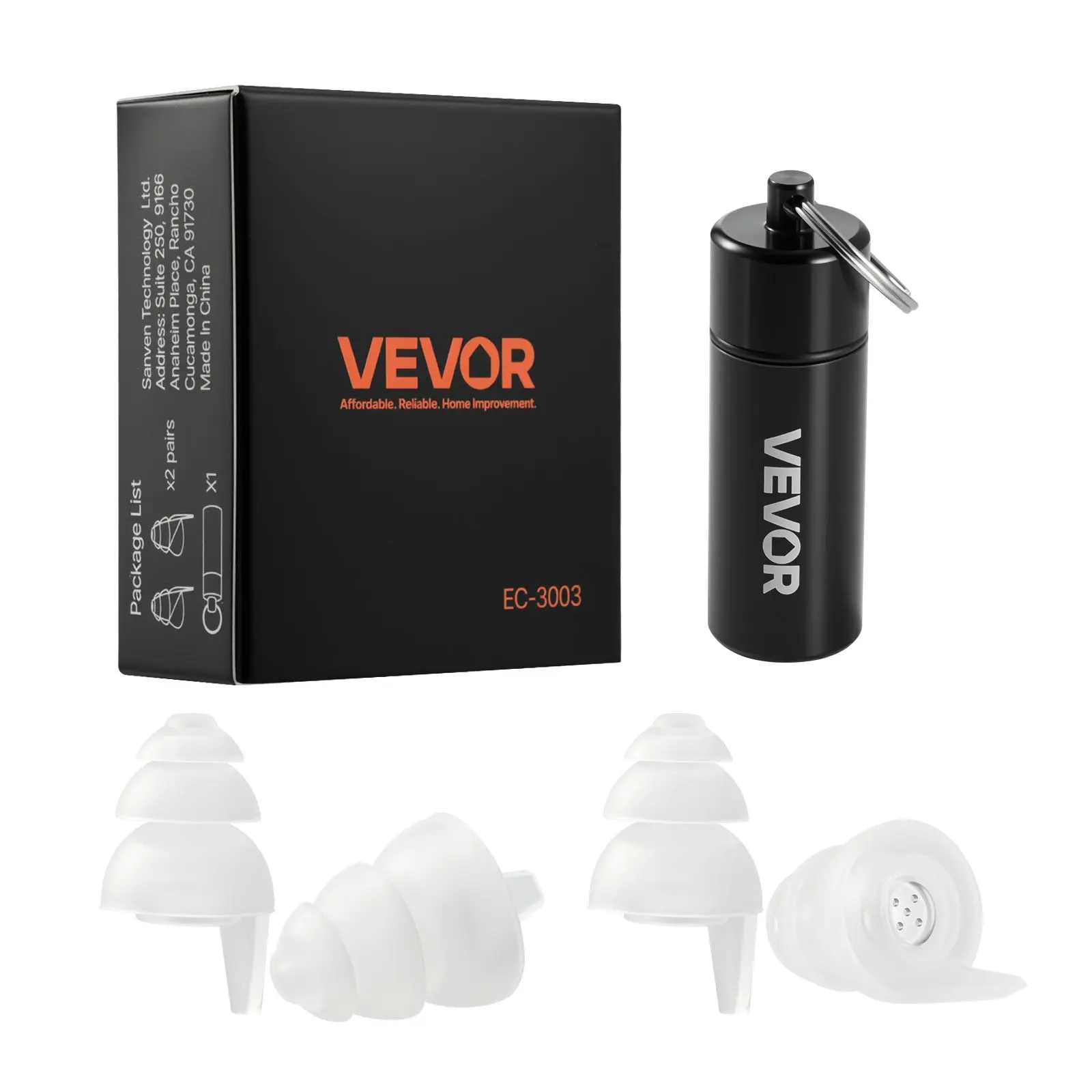 Concert Ear Plugs, 2 Pairs Reusable High Fidelity Musician Ear Plugs, SNR 27 dB High Noise Reduction Earplugs, Flexible Silicone Soft Music Ear Plugs, for Concerts, Festivals, Raves, Musicians