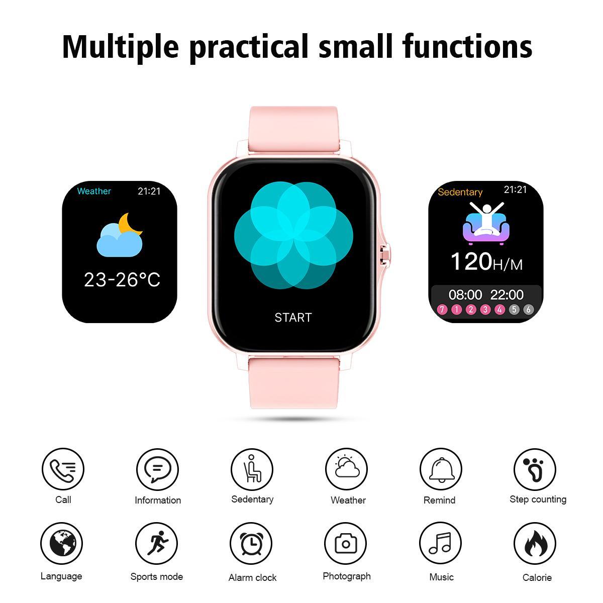 Multifunctional Smart Watch, Fashionable Digital Watch with Multi-Sport Modes, Sports Watch for Women & Men, Wearable