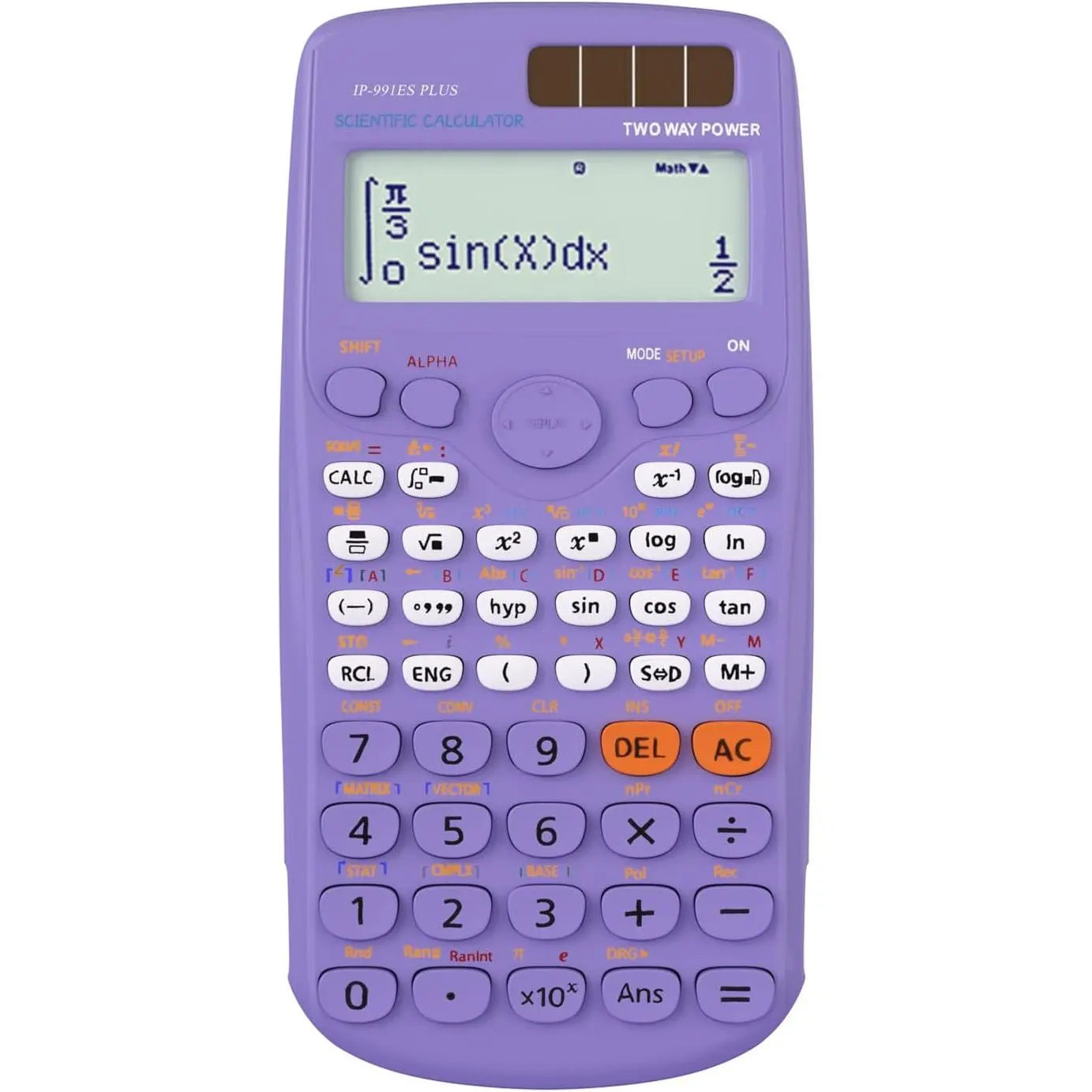 Scientific Calculators,   Math Calculator with 417 Function | Solar  Power and 4-Lines Display, School Supplies for Middle High College Students Teachers ()