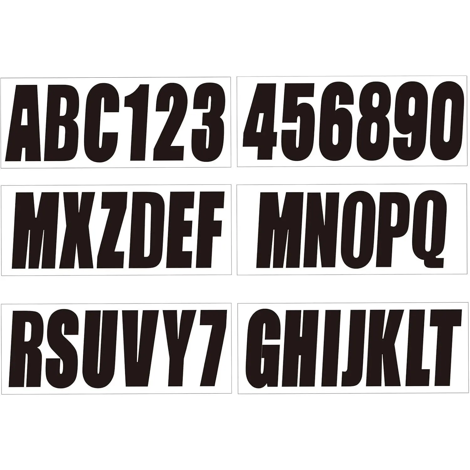 3 Inch Boat Registration Numbers Stickers and Letters Decals for Jet Skis |   4 Sets Alphanumeric Marine Vinyl letters for Personal Watercraft Sea-Doo, Pontoon Boats Solid Red