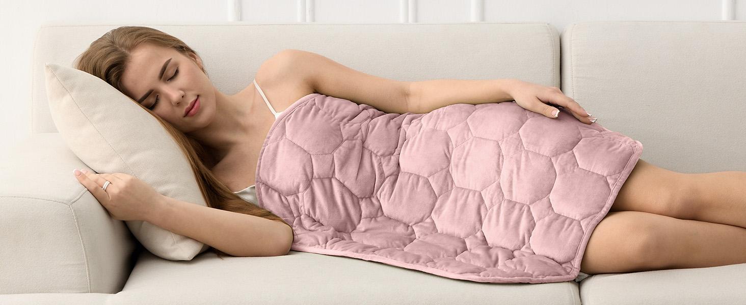 Weighted Lap Blanket 7lbs, Cozy Luxury Crystal Weighted Blanket for Adults, Small Weighted Blanket for Relaxation, Sleeping, Travel, Grey, 29" x 24" : Home & Kitchen