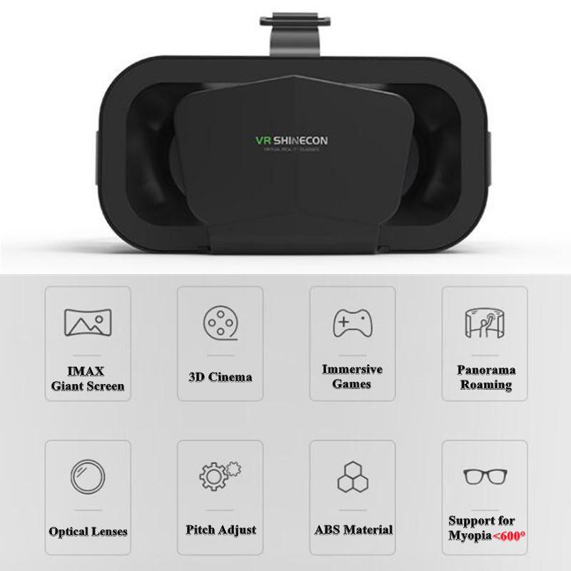 Shinecon Virtual Reality Viar 3D VR Glasses Device Helmet Lenses Headset Goggle Smart Wearable For Smartphone Cell Phone Mobile Realidade VR Goggles detail 5
