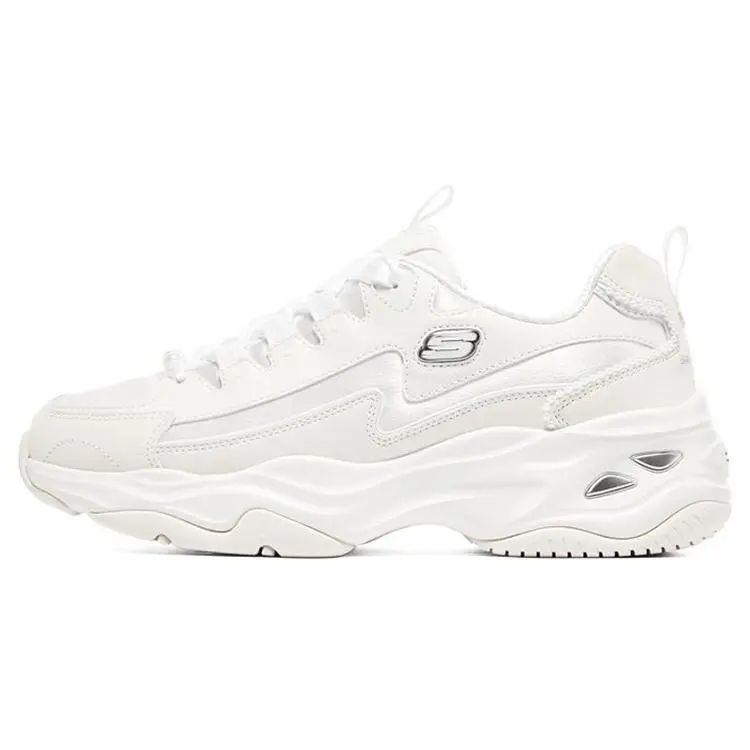 Skechers D'Lites 4.0 Panda Shoes for Women – Pearl-Embellished, Platform, Comfortable, Height-Increasing, Low-Top Dad Sneakers Verifiable, with credentials and supporting global authentication