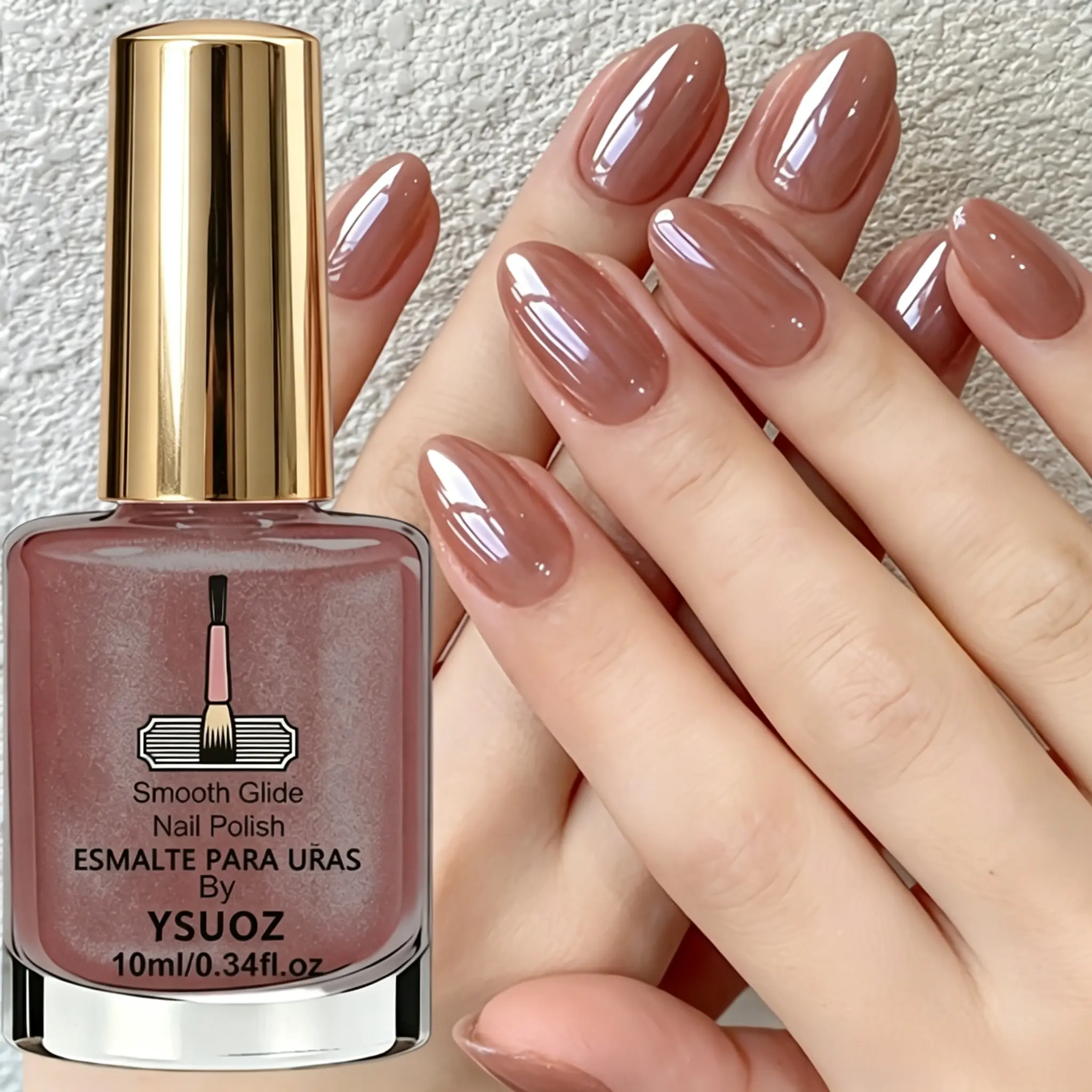 Gentle Pearl Nude Nail Strengthener - Manicure Nail Treatment, Quick-Drying, Natural-Drying, Alcohol-Free, Long-Lasting Shine, Suitable for All Seasons
