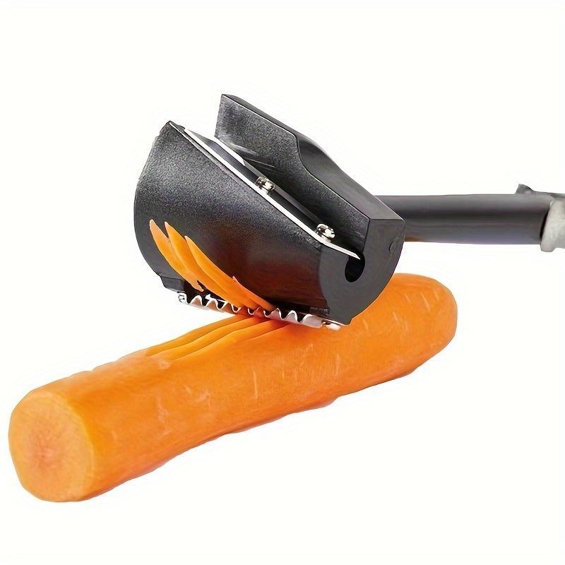 1 Multifunctional Spiral Roller | Creative Cucumber and Carrot Slicer, Fruit and Vegetable Knife, Made of PP and 400 Series Stainless Steel, Uncharged