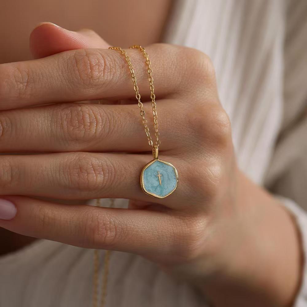 14K Gold Plated Cross Necklace for Women - Dainty Simple Gold Plated Cross Pendant  Elegant & Hypoallergenic Brass Party Jewelry For Easter Valentine's Day gifts