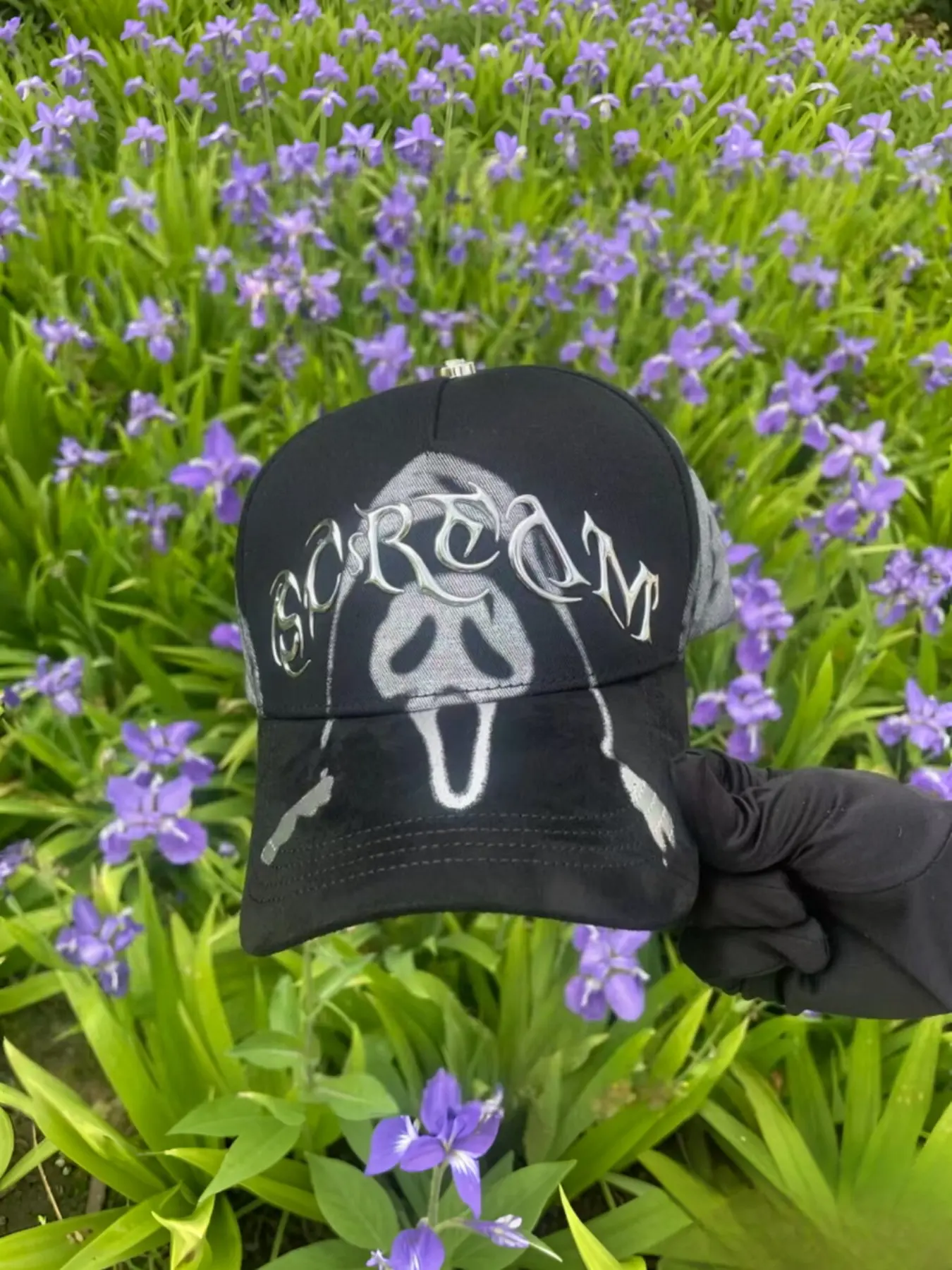 Fashionable duckbill baseball cap in hip-hop style, adjustable anime hip-hop baseball cap for men and women Barbas H - Scream Fitted Baseball Caps Casual Hat