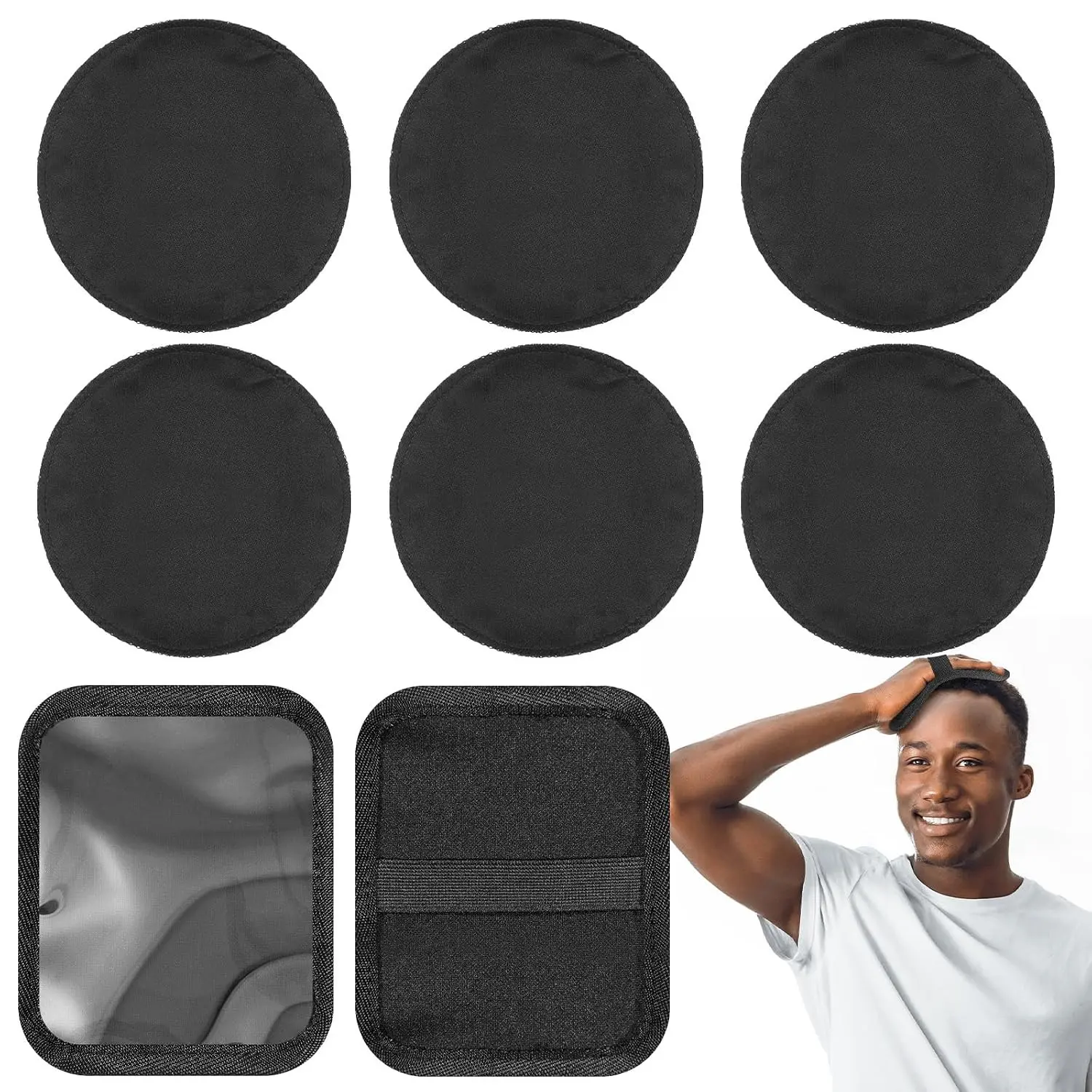 4.5" 6 Pcs Black Crown Patch for Wave with Training Pad