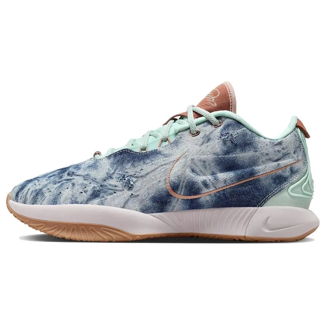 Nike LeBron 21 EP Basketball Shoes for Men – Round-Toe Comfort Low-Top Ice Jade Blue Verifiable, with credentials and supporting global authentication