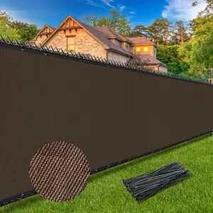 VANDHAM Privacy Fence Screen 6' x 50', Heavy Duty 180GSM HDPE Mesh, 95% Privacy, Reinforced Edges with Grommets for Chain Link & Wood Fences, Patio, Balcony & Yard