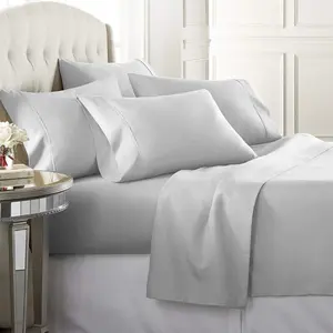Super-Soft 1600 Series Double-Brushed 6 count Bed Sheets Set (Full, White)