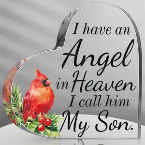 Heavenly Remembrance Gifts for Loss of Mother/Father/Son/Husband, Christmas Memorial Acrylic Table Decorations in Memory of Gift