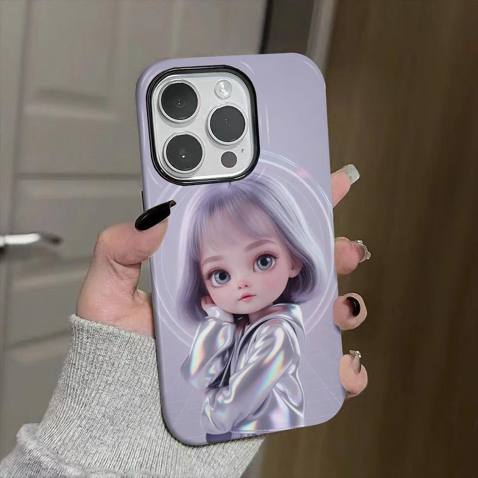 Holographic, jacket, glowing Soft And Hard Two-In-One Film Printed Full Pattern Case For IPhone 16 15 14 13 1211 Pro Max Plus Phone Case