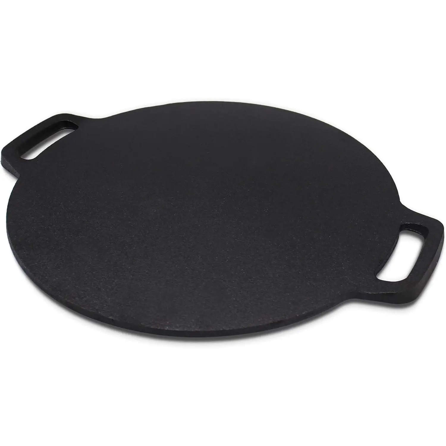 11-Inch Cast Iron Roti Tawa Double Handled Cast Iron Crepe Pan for Dosa Tortillas