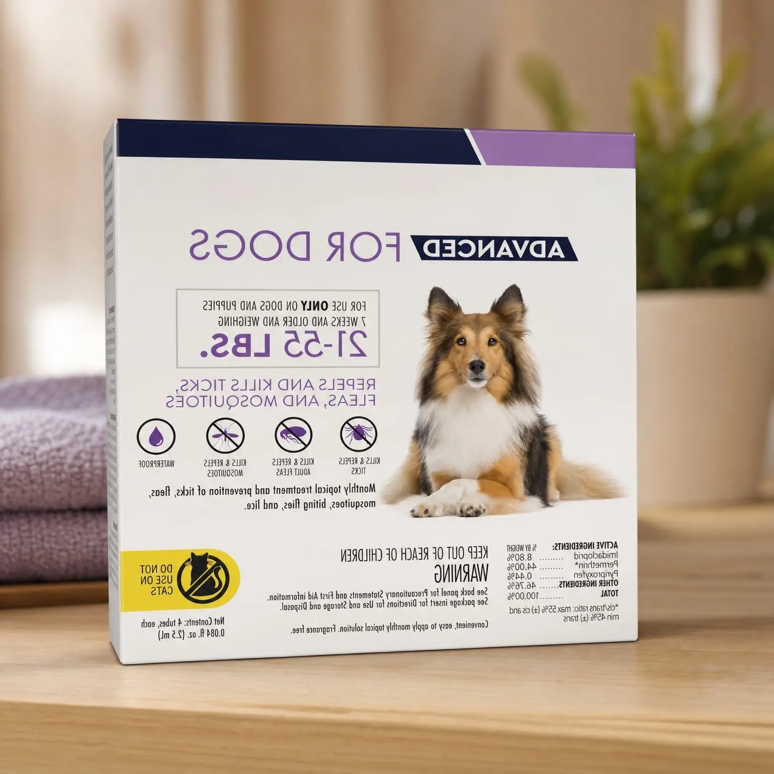 Advanced Flea & Tick Treatment for Large Dogs 21-55 lbs, 4-Month SupplyGift