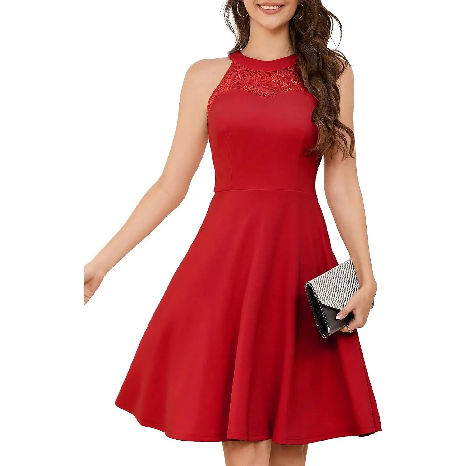 Women Cocktail Formal Wedding Dress Halter Evening Party Short Bridesmaid Holiday Prom Dresses for Teens 2026