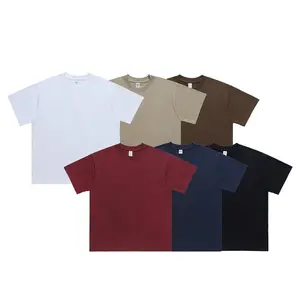 Unisex Heavyweight Boxy Blank T Shirts 6 Neutral Earth Tone Colors Soft Cotton Oversized Plain Tees For Custom Printing Streetwear Daily Outfits
