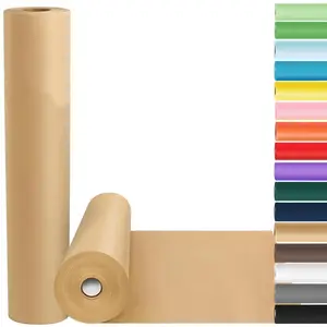 Craft Paper Roll - 17.5"x 1200" Brown Wrapping Paper, 100ft, 70GSM 50LB, for Arts & Crafts, Poster Packing, Shipping & Moving Supplies