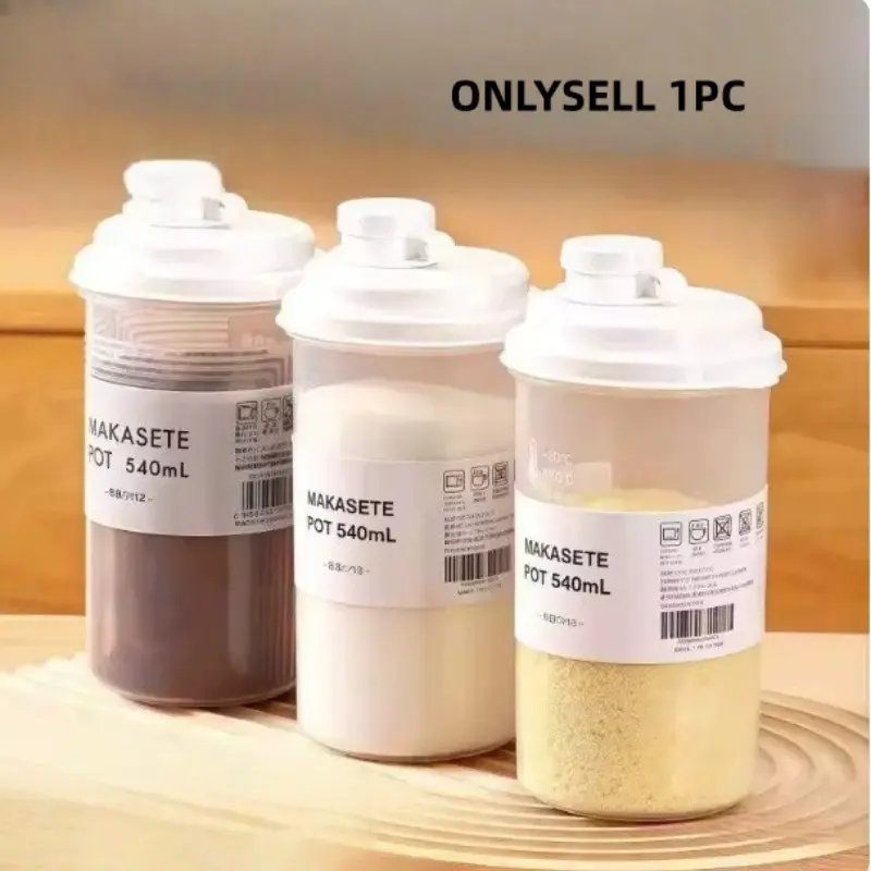 Transparent Sugar Dispenser Bottle with Scale, Heat Resistant, Leak Proof, Multi-Use Storage, Kitchen Organizer, Portable Moistureproof