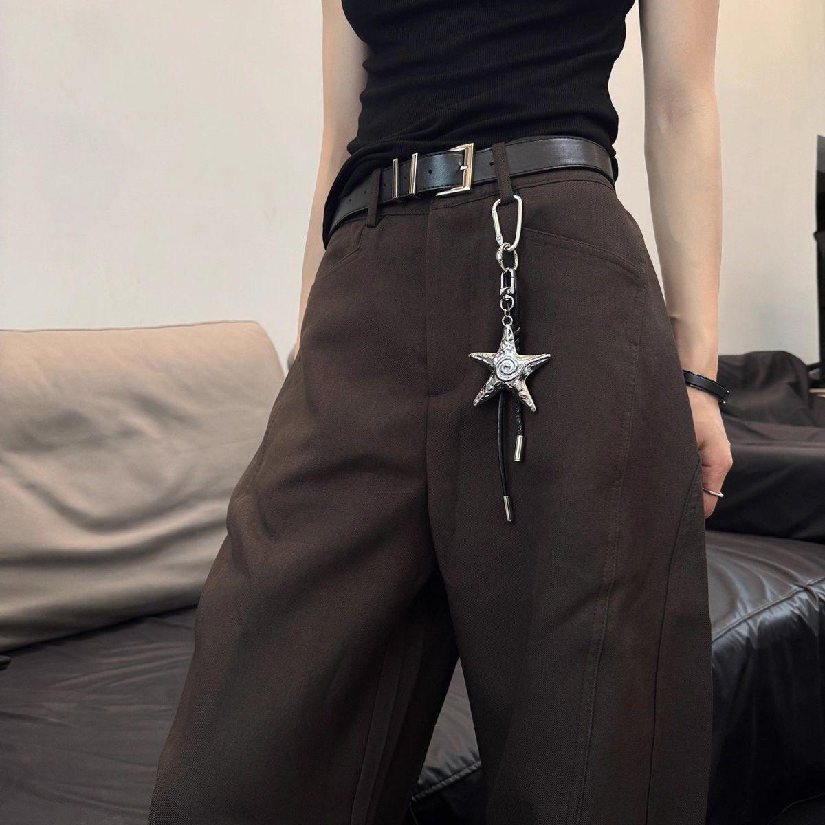 Y2K Metal Belt Chain – Vintage High-End Bag Charm & Keychain – Unisex Pants Accessory – Small Gift for Him & Her