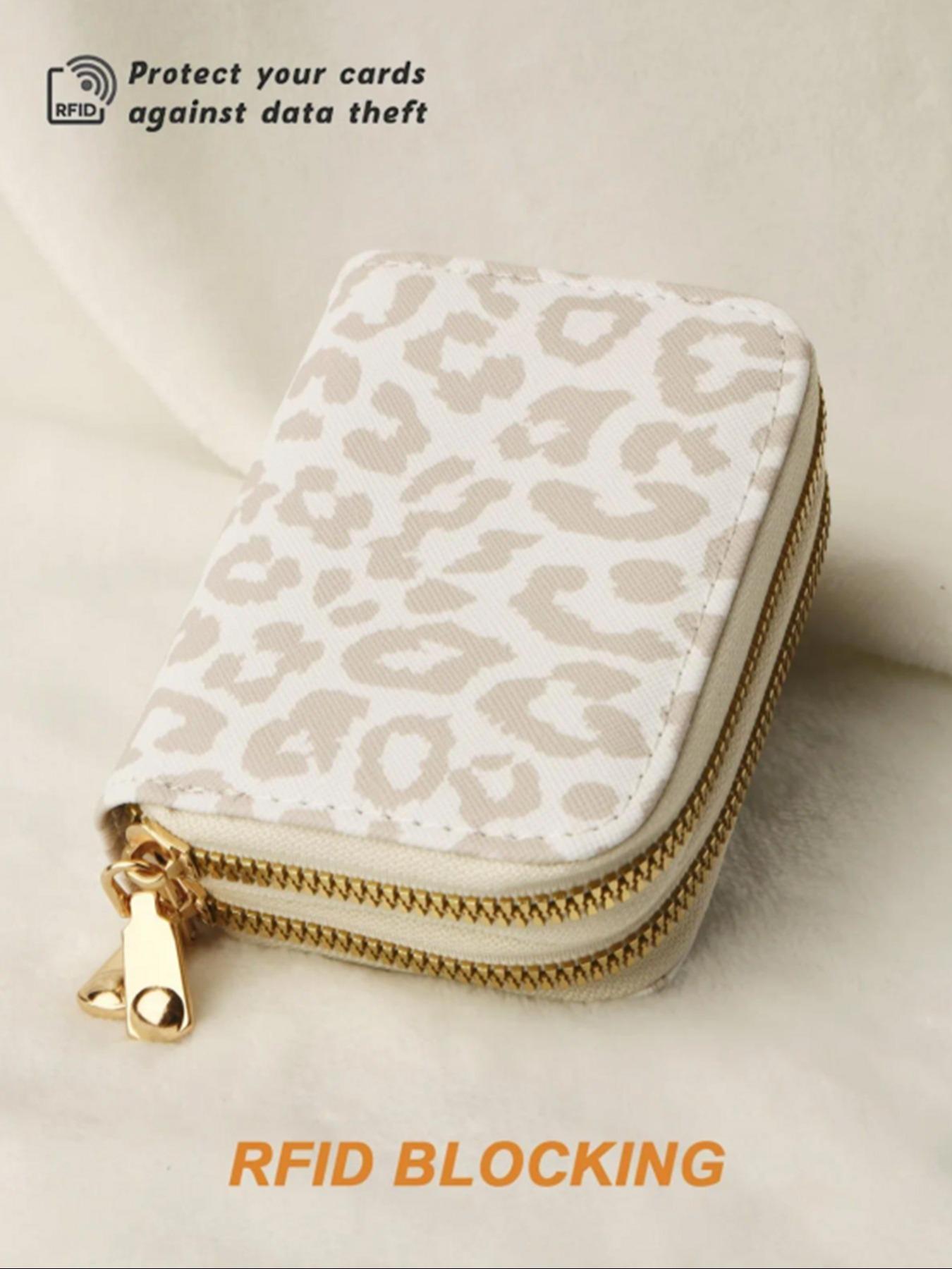 Fashion Leopard Pattern Zipper Card Holder, 2024 New Style Casual Versatile Card Holder for Women, Trendy All-match & Exquisite Card Holder for Daily Use, Purse