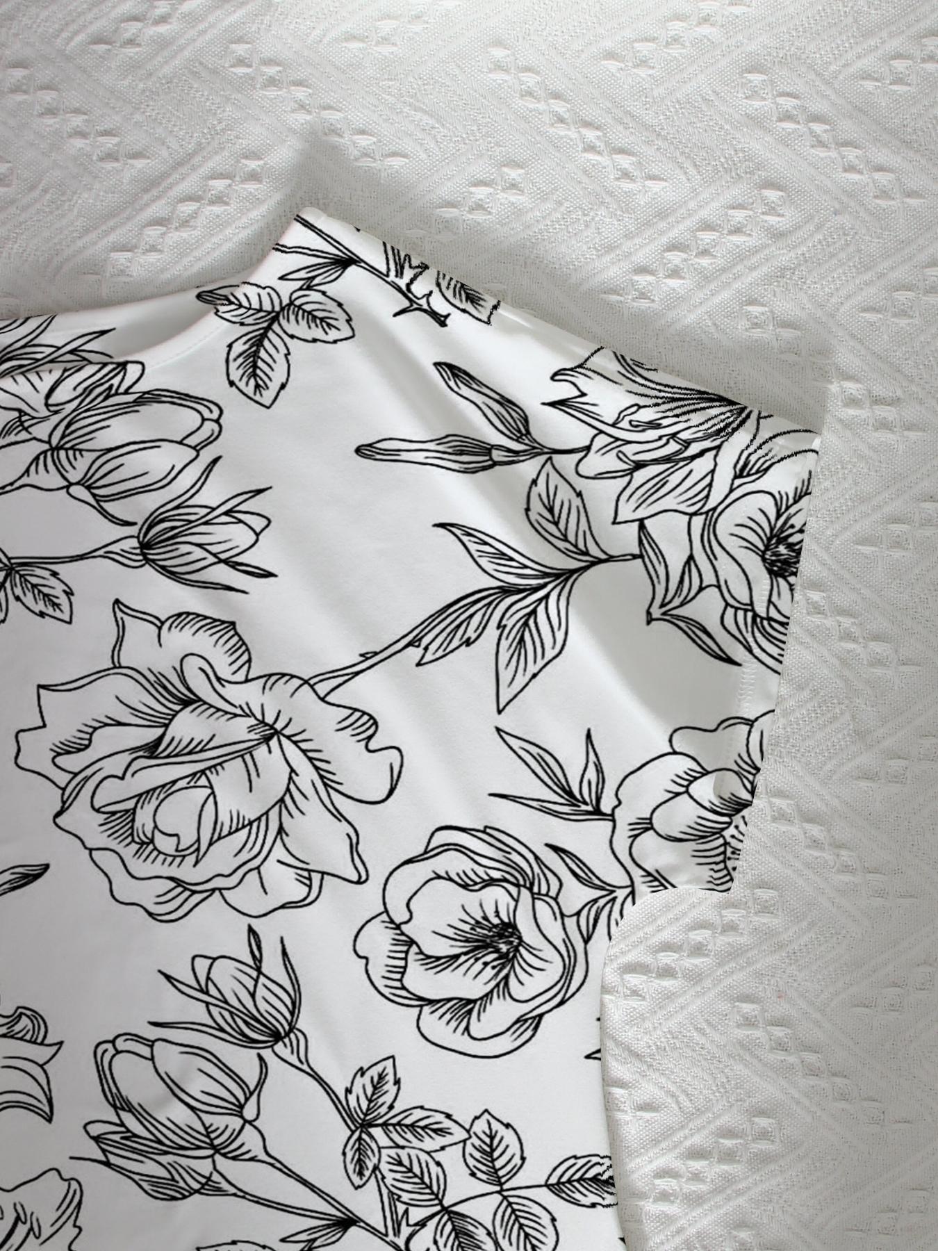 Women's Stylish Casual Long Sleeve Batwing Pocket Nightgown, Comfortable Loose Fit for Home & Sleep, Fashionable Daywear Loungewear Nightwear Dress