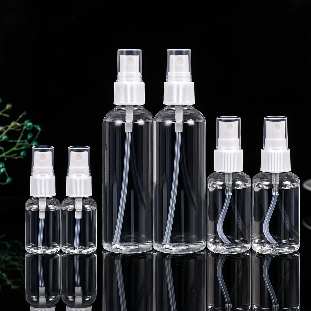 Mini Refillable Travel Spray Bottle, Transparent Plastic Fine Mist Sprayer, Leak-Proof Cap, Make Up Tools, Ideal for Skincare, Perfume, Disinfectant, Hair Styling