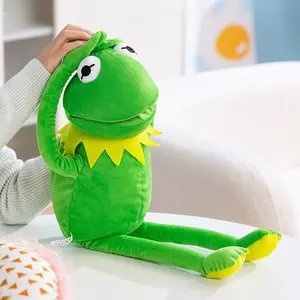 Cross-Border Simulation Frog Hand Puppet Plush Toy, Fabric Home Decor Figurine, Frog Whistle Hand Puppet, Personalized Doll