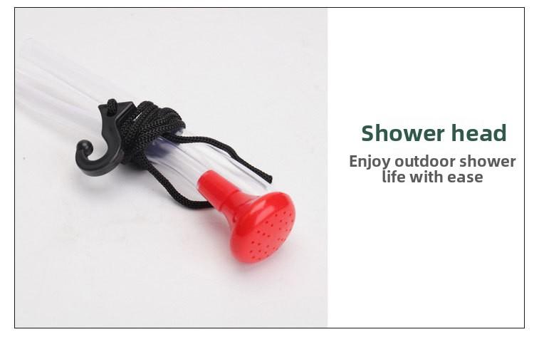 Outdoor camping shower bag 20L solar hot water bag for outdoor bathing and showering, portable shower and water storage bag