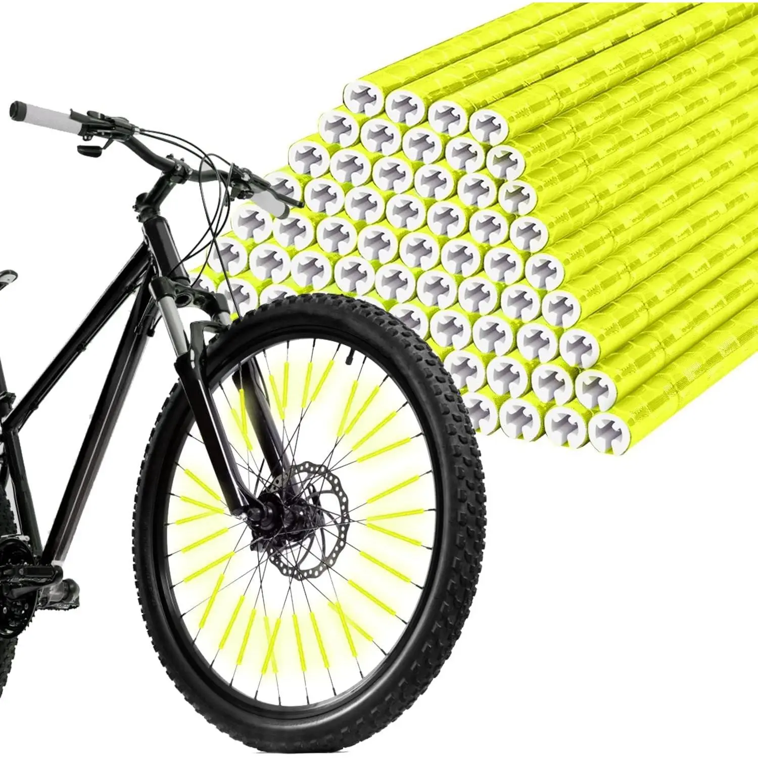 Spoke Reflectors, 48 count/72Pcs/96Pcs  Spoke Reflectors for Night Riding 360°Visibility - Fit for  Standard  - Easy Mount