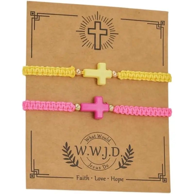 WWJD  Beaded Bracelets Set What Would  Do Bracelets  Beads  Blessing Protection Religious Christian  for Easter Christmas Mother's Day