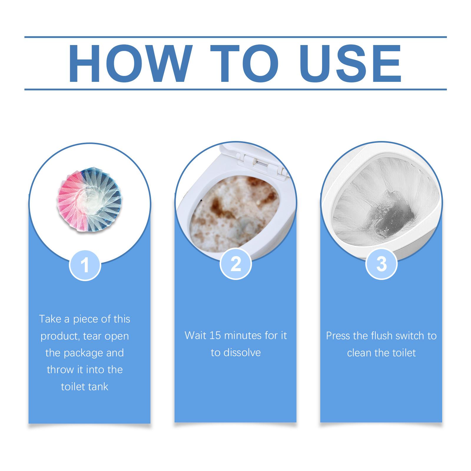 Jakehoe Toilet Fresh Cleaning Block, Toilet Toilet Clean Fragrance Deodorization Automatic Release Easy To Use