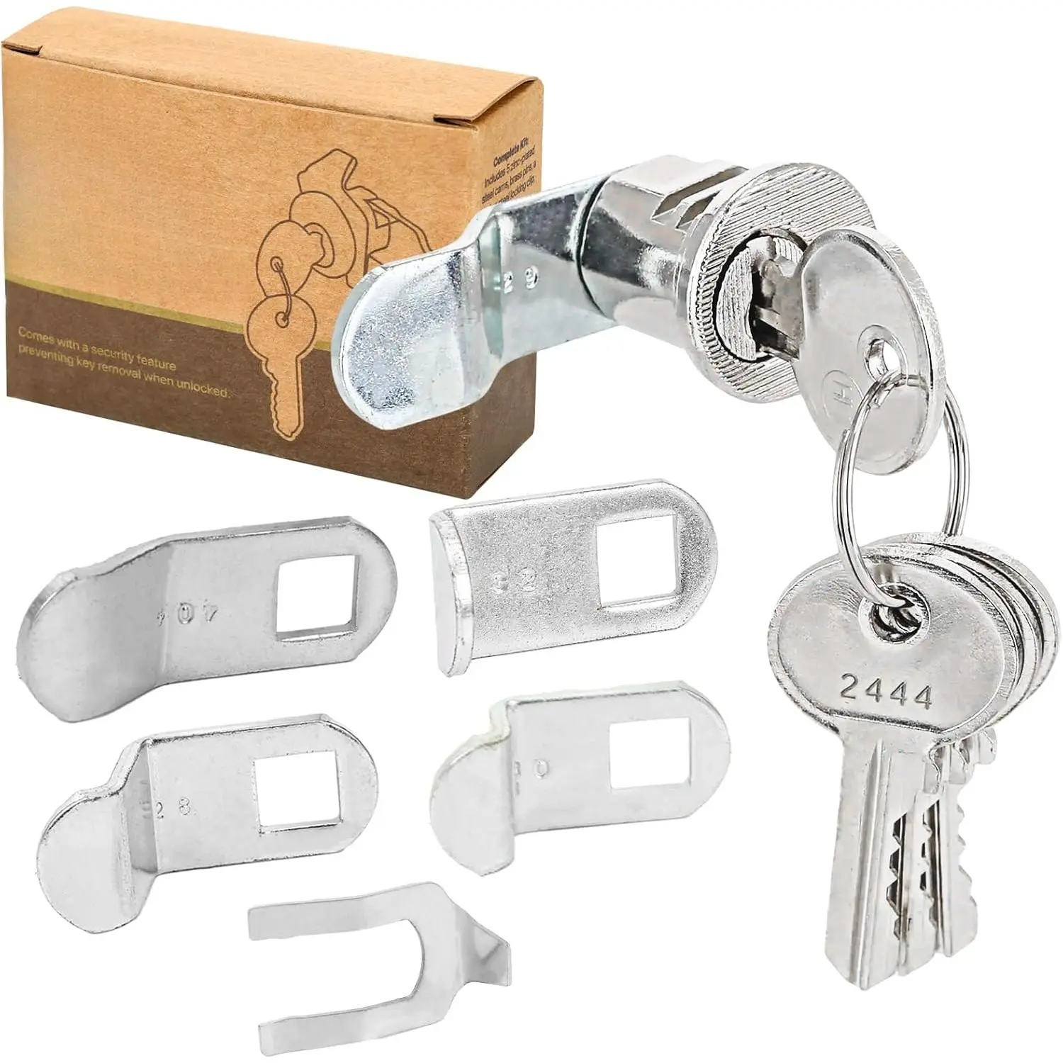 Mailbox Lock Replacement - Universal Mailbox Locks - Easy to Install Mail Box Lock and Key Set - Durable and Secure Lock Replacement with 4 Keys for Almost All Locking Mail Boxes