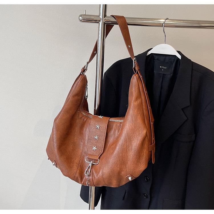 Large Capacity Bag for Women – Casual Fashionable Retro Crossbody Bag with Shoulder Strap – High-End Style Dumpling Bag Trend