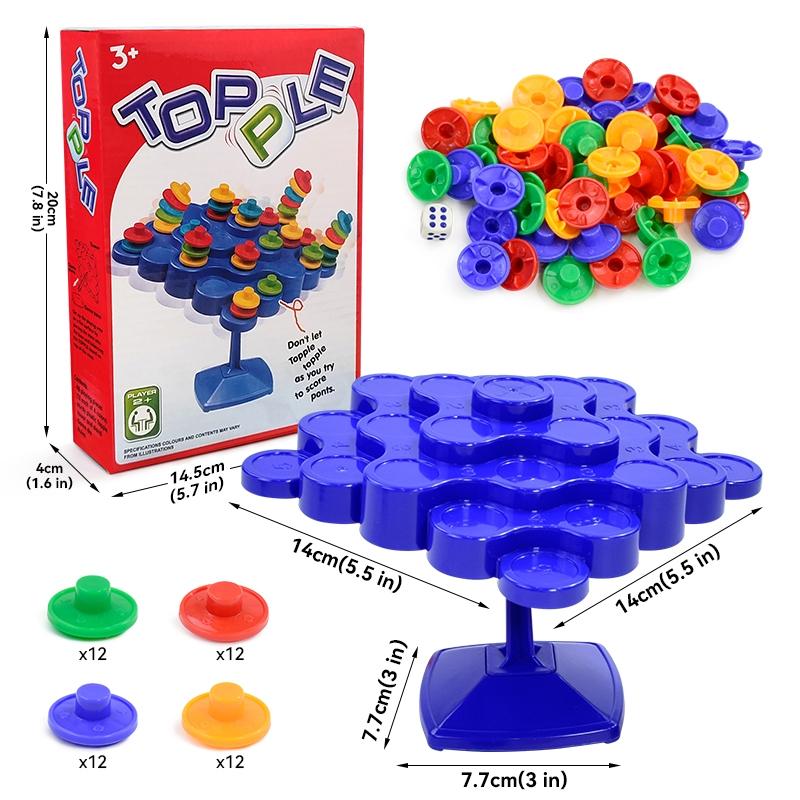 Balance Stack & Play Puzzle Toy, 1 Set Leisure Parent-child Interactive Game, Educational Stacking Desktop Toy, Festival Party Toy, Colorful Stacking Blocks