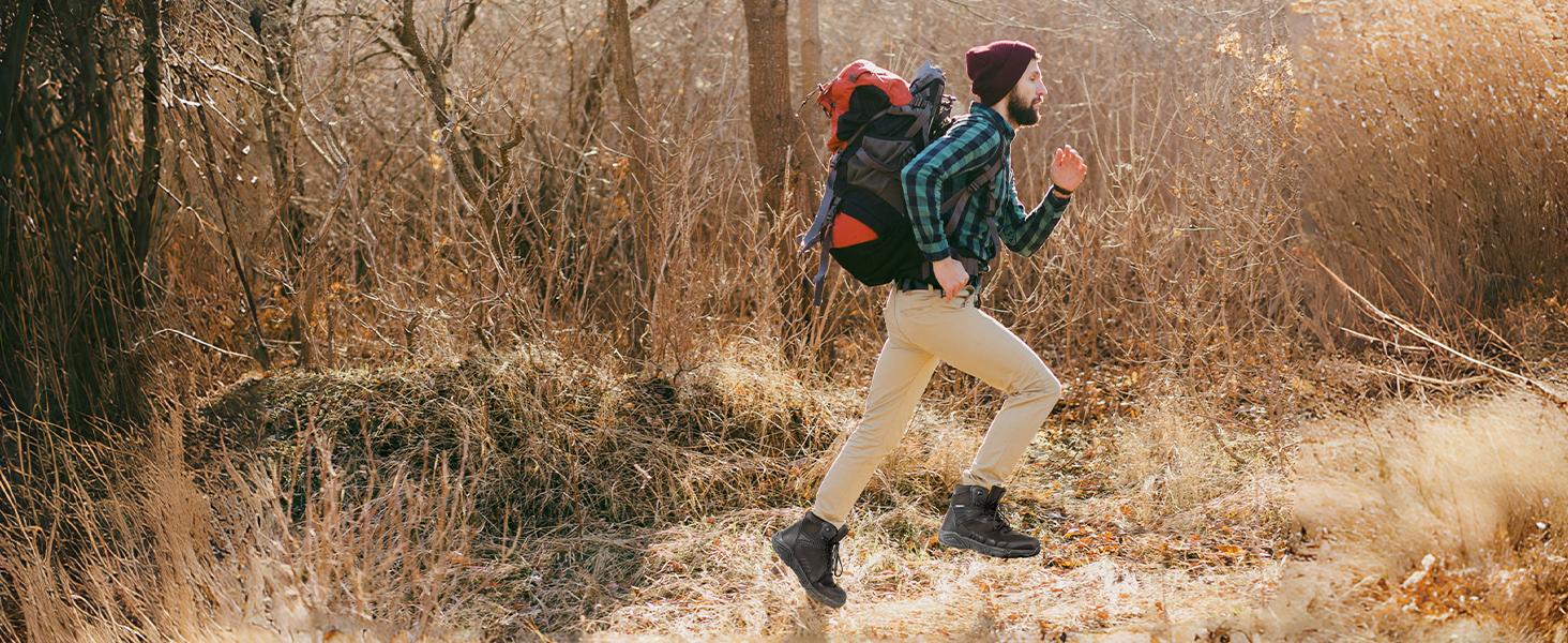 FREE SOLDIER Men's Waterproof Tactical Work Boots Lightweight Comfortable Combat Hiking Boots